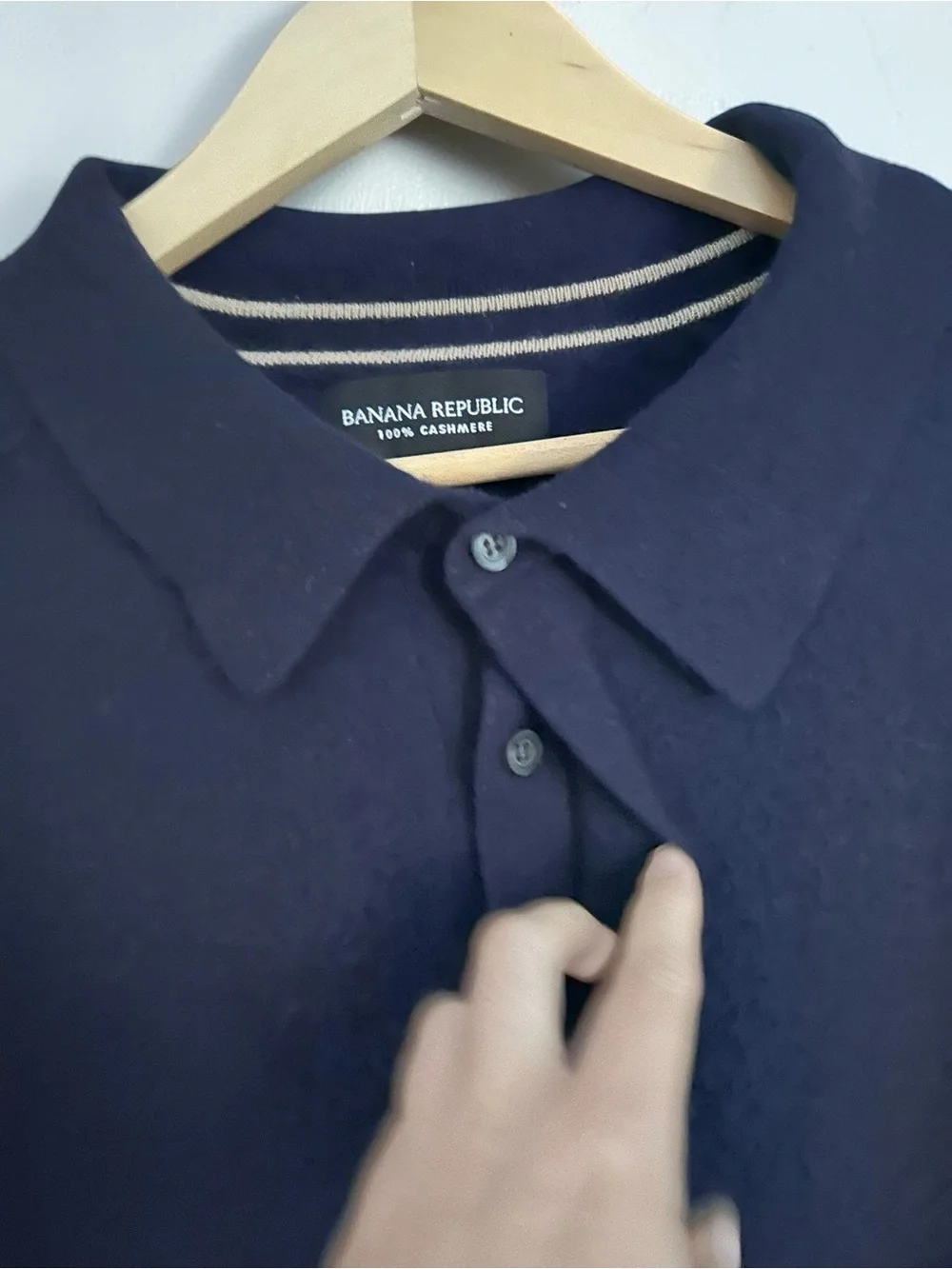 Banana Republic Viaggio 100% Cashmere Polo Sweater Navy XL Men’s